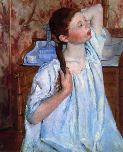 Mary Cassatt Girl Arranging her Hair oil painting picture